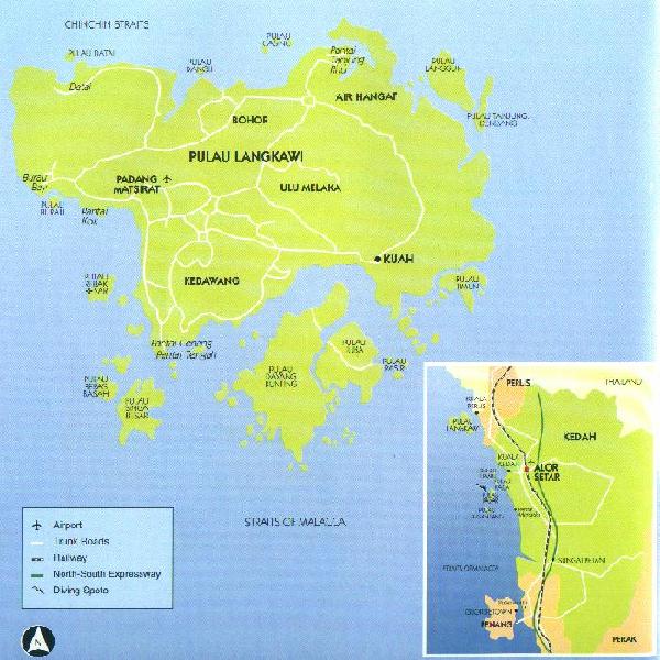 Langkawi island map
